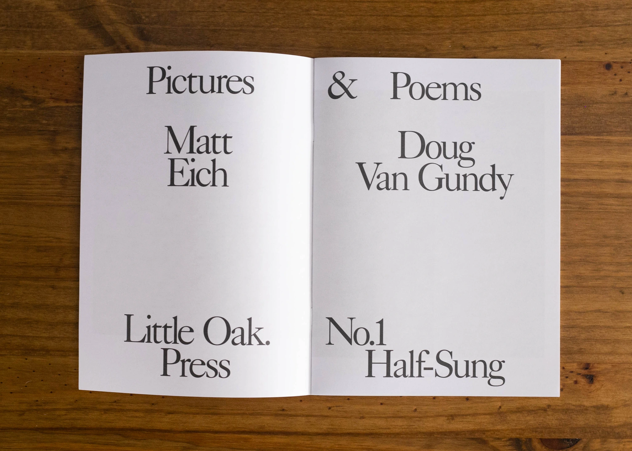 Pictures & Poems, No. 1: Half-Sung (Matt Eich & Doug Van Gundy) image 2