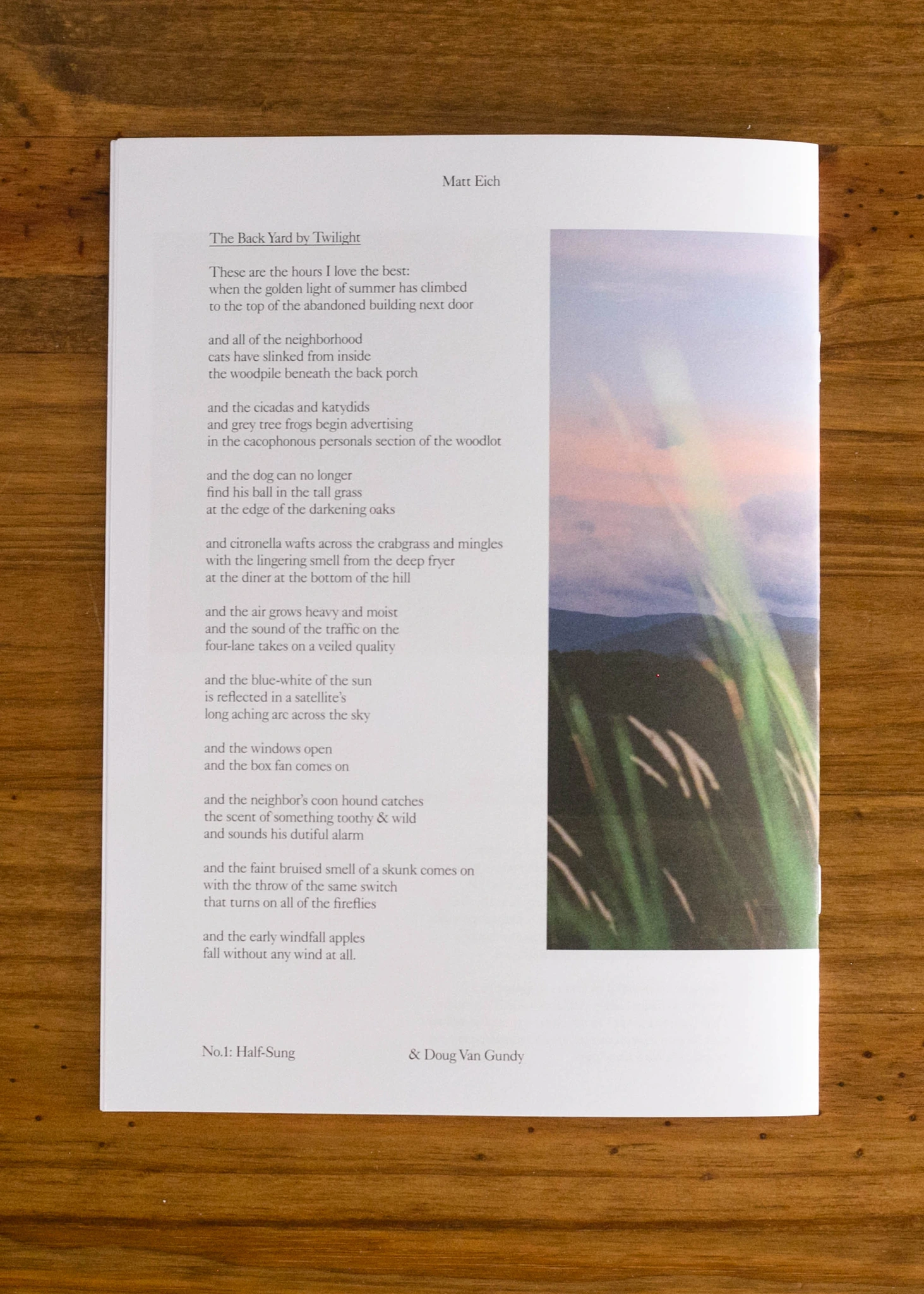 Pictures & Poems, No. 1: Half-Sung (Matt Eich & Doug Van Gundy) image 6